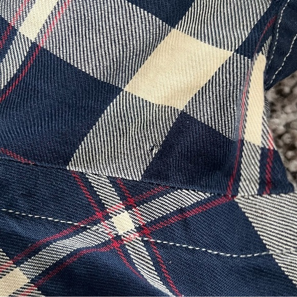 Reworked Ralph Lauren Coquette Plaid Dark Academia Ruffle Blouse - Size S/M - Picture 8 of 11